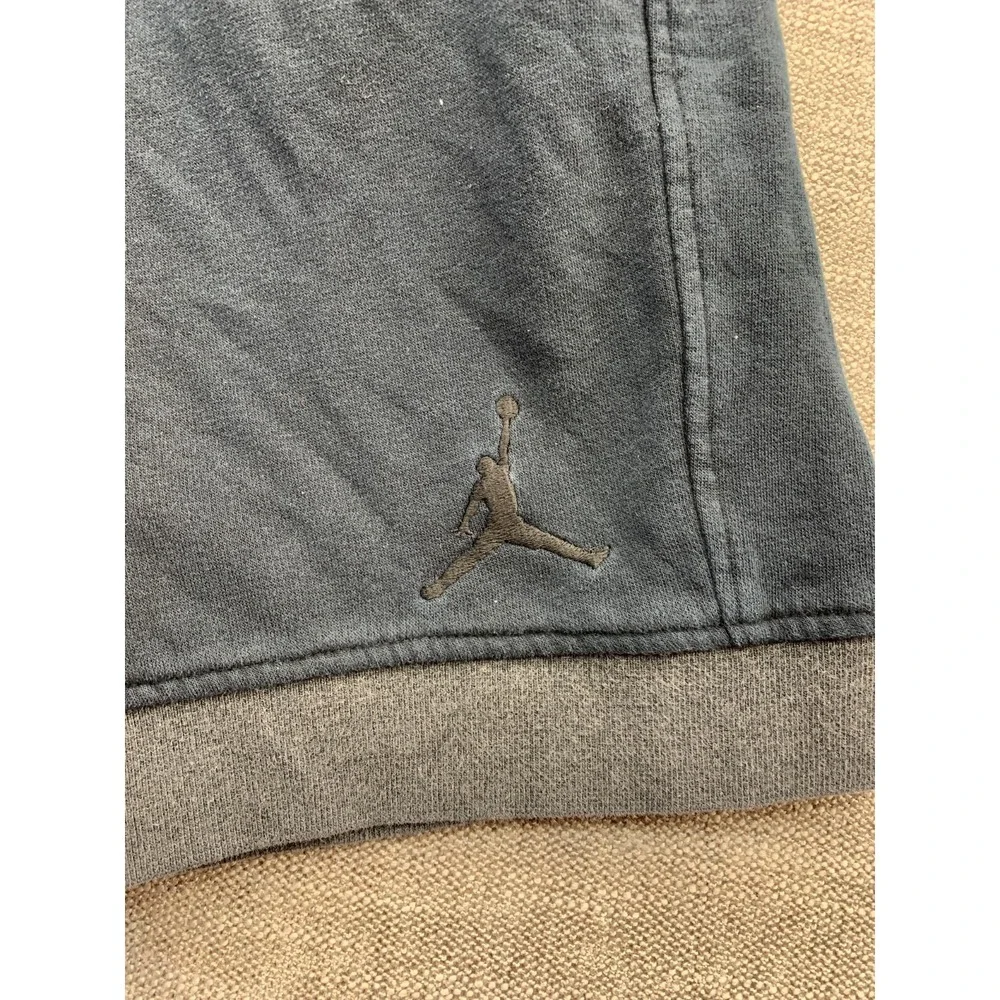 Air Jordan Sweat Shorts Mens‎ M Navy Blue Fleece Lined Ribbed Hem Elastic Waist